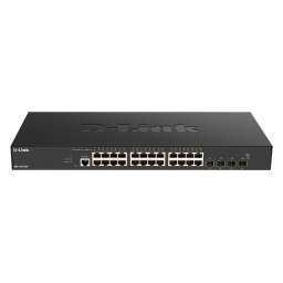 D-Link DXS-1210-28T 24 x 10G Base-T port 4 x 10G/25G SFP28 portok Intelligens menedzselt kapcsoló