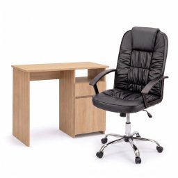 Family Pro íróasztal szett 100x50x74 cm Bristol forgószékkel sonoma tölgy-fekete