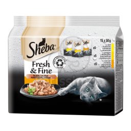 Sheba Mini Fresh & Fine alutasakos macskaeledel - baromfi 50 x 50 g