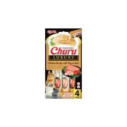 Inaba Cat Ciao Churu Luxury - csirke-wagyu marha 4 x 14 g