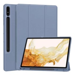 Samsung Galaxy Tab S9 Plus / Tab S9 FE Plus, mappa tok, Trifold, érintőceruza tartó, lila