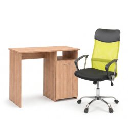 Family One íróasztal szett 100x50x74 cm Fit forgószékkel sonoma tölgy-zöld