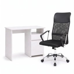 Family Pro íróasztal szett 100x50x74 cm Fit forgószékkel fehér-fekete