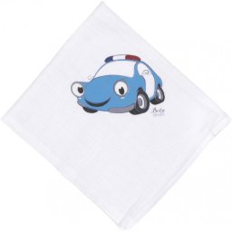 Mintás Cseh textil pelenka, textilpelenka sűrű szövésű fehér 70x70 cm - Autó 2 DARAB