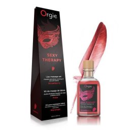 Masszzsolaj szett eper zests 100 ml tollal s tmutatval