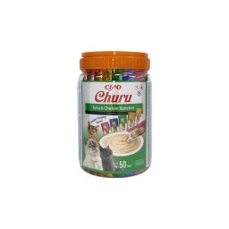Inaba Cat Ciao Churu Püré - tonhal csirkével mix 50 x 14 g
