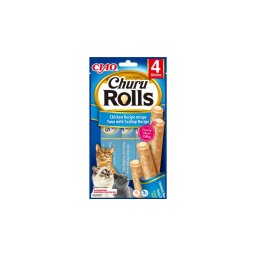 Inaba Cat Ciao Churu Rolls - tonhal fésűkagylóval 4 x 10 g