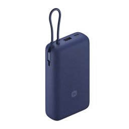 XIAOMI vésztöltő USB+Type-C aljzat (20000mAh, 33W, gyorstöltő + fix Type-C kábel) SÖTÉTKÉK