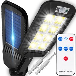Napelemes, Időjárásálló, mozgásérzékelős kültéri reflektor, IP65, 300W