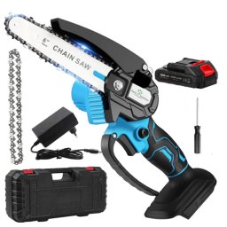 Onex Akkus mini láncfűrész, ágvágó, 2 db Li-ion akkuval, 2 db lánccal, 21 V, 6"