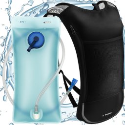 Sportos Hátizsák 2L Víztartállyal, Fekete, Többfunkciós Outdoor Használatra