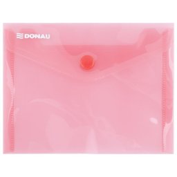 DONAU Irattartó tasak, A6, PP, patentos, DONAU, piros