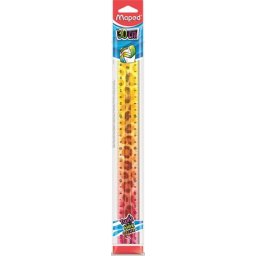 MAPED Vonalzó, műanyag, törhetetlen, 30 cm, MAPED "Twist'n Flex Decor Animals", vegyes színek