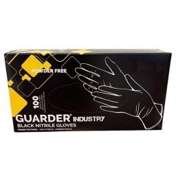 Védőkesztyű, egyszer használatos, nitril, XL méret, 100 db, púder nélküli, fekete