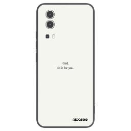 Fekete szilikon tok az alábbi mobiltelefonokra Vivo Y72 5G - Girl, do it for you