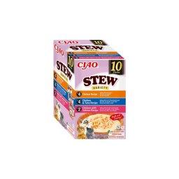 Inaba Cat Ciao Stew Variety - csirke, csirke-tonhal, csirke-lazac 10 x 40 g
