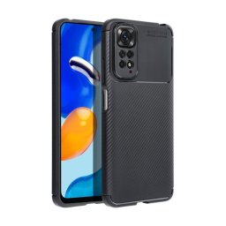 Forcell Carbon Premium hátlap tok, Xiaomi Redmi NOTE 9 , fekete