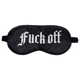 Ouch! - "Fuck Off" feliratos szatén szemmaszk (fekete)