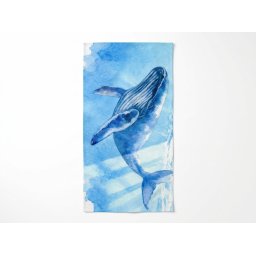 Gyorsan száradó strand fürdőlepedő BALEANA kék 70 x 140 cm, 100% mikroszál.
