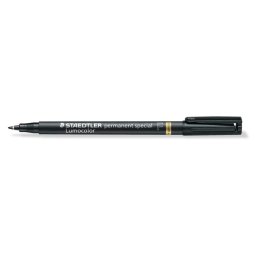 STAEDTLER Alkoholos marker, 0,6 mm, STAEDTLER "Lumocolor(R) special 319 F", fekete