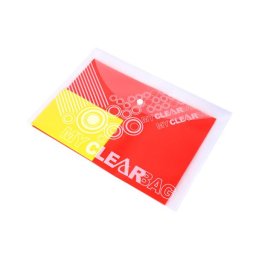 FLEXOFFICE Irattartó tasak, A4, PP, patentos, 180 mikron, FLEXOFFICE "FO-CBF05", áttetsző