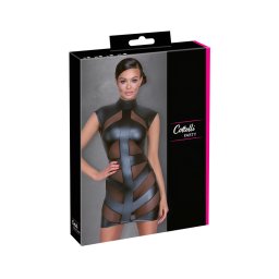 Cottelli - szexi fényes, testre simuló ruha (fekete)