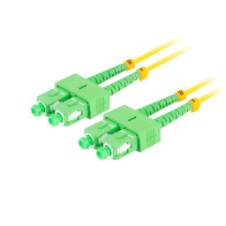 LANBERG optikai patch kábel SM SC/APC-SC-SC/APC duplex 1m LSZH G657A1 3mm átmérőjű, sárga színben