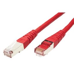 S/FTP patchkábel, Cat6, 2xRJ45, 3 m, piros