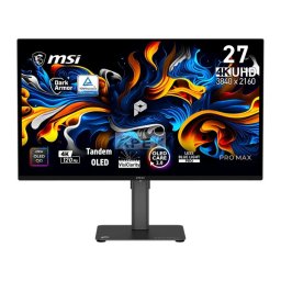 MSI Monitor Business PRO MAX 271UPX12G 26,5" UHD 3840x2160, QD-OLED 120Hz, 0,03ms, HDR, 2x hDMI, DP, USB-C, Grey