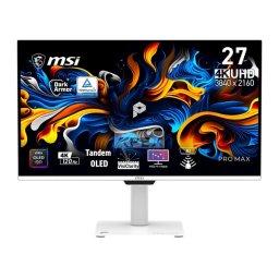 MSI Monitor Business PRO MAX 271UPXW12G 26,5" UHD 3840x2160, QD-OLED 120Hz, 0,03ms, HDR, 2x hDMI, DP, 2xUSB-C, 98W,White