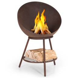 Blumfeldt Azuma tűzrakó tál Ø 66 cm 2 mm faszén- és grillrács esővédő huzattal és parázskaparóval (GDW27-Azuma-Rust)