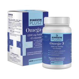 Pingvin Plusz Omega-3 1200 mg halolaj + E-vitamin lágyzselatin kapszula 100x