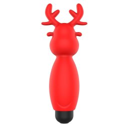 Mini vibrátor szarvas alakú szilikon 7 cm fekete