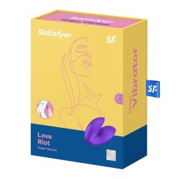 Satisfyer ujjvibrátor 12 mód, vízálló, puha szilikon lila