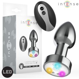 INTENSE – LED világítással rendelkező rezgő anál Plug M-es méretben