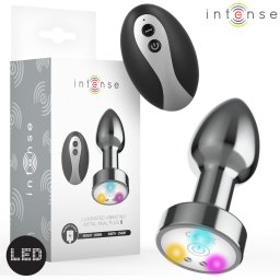 INTENSE – LED világítással és távirányítóval ellátott vibráló anál dugó S méret