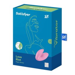Satisfyer Love Riot ujjvibrátor - rózsaszín, 12 program