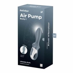 Satisfyer Anál vibrátor Pumpálható, 12 rezgésmód, USB-töltés fekete