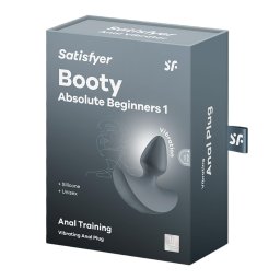 Satisfyer Anál vibráló dugó, 12 mód, vízálló, USB töltés, kék, 77 mm
