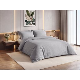Krepp ágyneműhuzat DENYX BLEND szürke, cipzár Ágyneműhuzat mérete: 70 x 90 cm | 140 x 220 cm