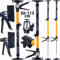 Kraft&Dele Rugós Gipszkarton emelő, táblák rögzítéséhez 2 az 1-ben, 50-115 cm, 2 db