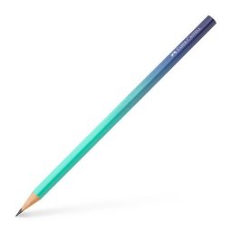 FABER-CASTELL Grafitceruza, B, háromszögletű, FABER-CASTELL "Flow", türkiz-kék