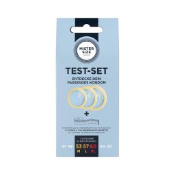 Mister Size Test-Set - óvszer próbacsomag mérőszalaggal (3 db)
