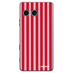 Fekete szilikon tok az alábbi mobiltelefonokra Sony Xperia 10 VII - Lines red