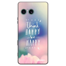 Fekete szilikon tok az alábbi mobiltelefonokra Sony Xperia 10 VII - Think happy be happy