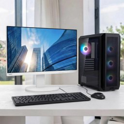 Komplett Gamer Szett ADATA XPG Valor Air Plus Black Ultra 225/16GB DDR5/1TB NVMe PC + NEC 27" FHD Monitor + Meetion Billentyűzet és Egér