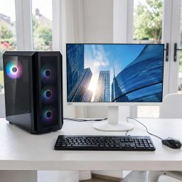 Komplett Gamer Szett ADATA XPG Valor Air Plus Black Ryzen 5 8500G AM5/16GB DDR5/1TB NVMe PC + NEC 27" FHD Monitor + Meetion Billentyűzet és Egér