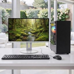 Komplett Gamer Szett GameMax Edge Black i5-14400/16GB/512GB NVMe PC + NEC 27" FHD Monitor + Meetion Billentyűzet és Egér