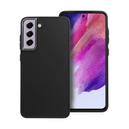 Frame Samsung Galaxy S21 FE közepesen ütésálló tok kameravédő kerettel, fekete