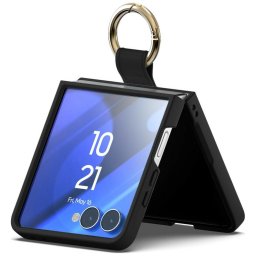 Samsung Galaxy Z Flip 8 tok gyűrűs tartóval, fekete